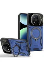 Uray store Xiaomi Redmi Note 14 Pro 4G Kılıf Joy Lens Standlı Kapak - Lacivert