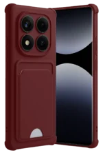 Uray store Xiaomi Redmi Note 14 Pro 5G Kelvin Kartvizitli Silikon - Bordo