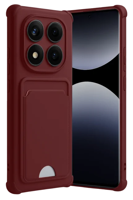 Uray store Xiaomi Redmi Note 14 Pro 5G Kelvin Kartvizitli Silikon - Bordo