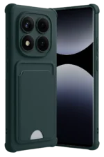 Uray store Xiaomi Redmi Note 14 Pro 5G Kelvin Kartvizitli Silikon - Koyu Yeşil