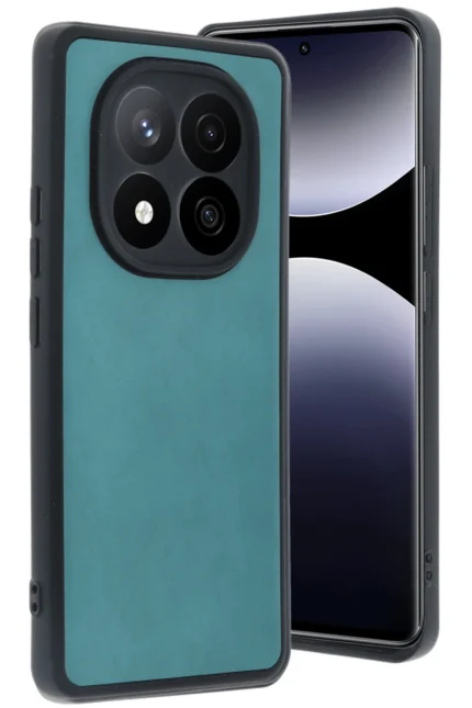 Uray store Xiaomi Redmi Note 14 Pro 5G Kılıf Aras Deri Kapak - Açık Yeşil