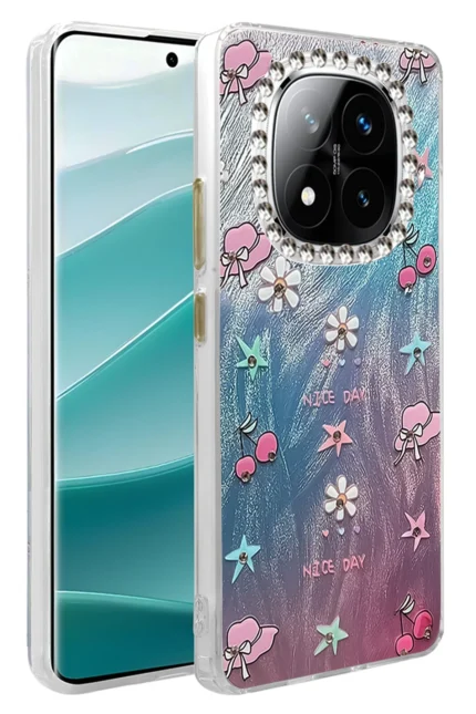 Uray store Xiaomi Redmi Note 14 Pro 5G Kılıf Blade Aynalı Desenli Kapak - Desen 4