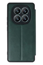 Uray store Xiaomi Redmi Note 14 Pro 5G Kılıf Flip Cover - Koyu Yeşil - Görsel 2