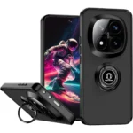 Uray store Xiaomi Redmi Note 14 Pro Plus Kılıf Montreal Yüzüklü Silikon Kapak - Siyah