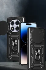 Uray store Xiaomi Redmi Note 14 Pro Plus Kılıf Pars Lens Yüzüklü Silikon - Lacivert - Görsel 2