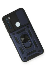 Uray store Xiaomi Redmi Note 8 Kılıf Pars Lens Yüzüklü Silikon - Lacivert - Görsel 3