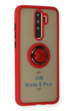Uray store Xiaomi Redmi Note 8 Pro Kılıf Montreal Yüzüklü Silikon Kapak - Kırmızı - Görsel 2