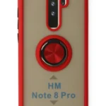 Uray store Xiaomi Redmi Note 8 Pro Kılıf Montreal Yüzüklü Silikon Kapak - Kırmızı