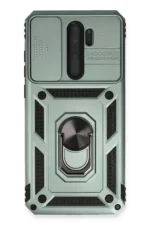 Uray store Xiaomi Redmi Note 8 Pro Kılıf Pars Lens Yüzüklü Silikon - Yeşil