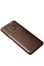 Uray store Xiaomi Redmi Note 9 5G Kılıf Auto Focus Karbon Kapak - Kahverengi - Görsel 2