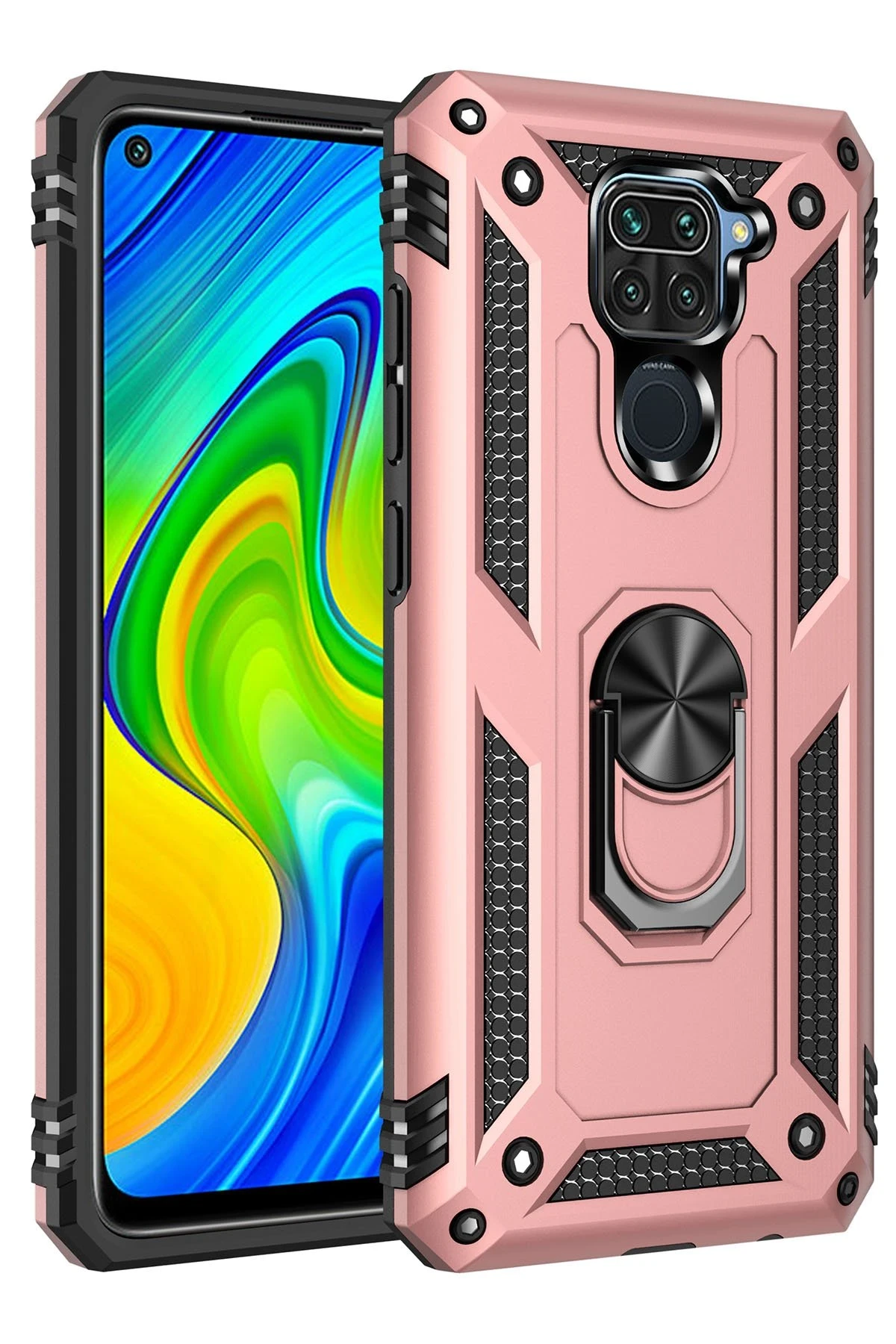 newface-xiaomi-redmi-note-9-kilif-sofya-yuzuklu-silikon-kapak-rose-default Uray store Xiaomi Redmi Note 9 Kılıf Sofya Yüzüklü Silikon Kapak - Rose - Görsel 1
