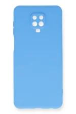 Uray store Xiaomi Redmi Note 9 Pro Kılıf Nano içi Kadife Silikon - Mavi