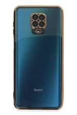 Uray store Xiaomi Redmi Note 9 Pro Kılıf Razer Lensli Silikon - Gold - Görsel 2