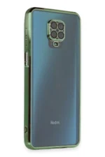 Uray store Xiaomi Redmi Note 9 Pro Kılıf Razer Lensli Silikon - Yeşil