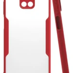 Uray store Xiaomi Redmi Note 9S Kılıf Platin Silikon - Kırmızı