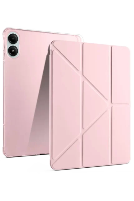 Uray store Xiaomi Redmi Pad Pro 12.1 Kılıf Kalemlikli Mars Tablet Kılıfı - Rose Gold