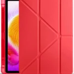 Uray store Xiaomi Redmi Pad SE Kılıf Kalemlikli Mars Tablet Kılıfı - Kırmızı