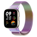 Uray store Xiaomi Redmi Watch 3 Metal Mıknatıslı Kordon - Gökkuşağı