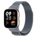 Uray store Xiaomi Redmi Watch 3 Metal Mıknatıslı Kordon - Gri