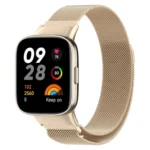 Uray store Xiaomi Redmi Watch 3 Metal Mıknatıslı Kordon - Metalik Gold