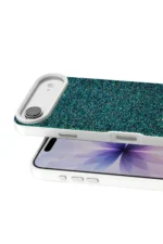 Onegif Apple iPhone 17 Air Bright Simli Kapak - Koyu Yeşil - Görsel 2