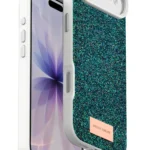 Onegif Apple iPhone 17 Air Bright Simli Kapak - Koyu Yeşil