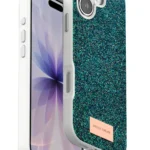 Onegif Apple iPhone 17 Bright Simli Kapak - Koyu Yeşil