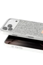 Onegif Apple iPhone 17 Pro Bright Simli Kapak - Beyaz - Görsel 2