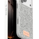Onegif Apple iPhone 17 Pro Bright Simli Kapak - Beyaz