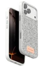 Onegif Apple iPhone 17 Pro Bright Simli Kapak - Beyaz