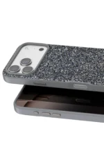 Onegif Apple iPhone 17 Pro Bright Simli Kapak - Gümüş - Görsel 2