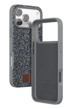 Onegif Apple iPhone 17 Pro Bright Simli Kapak - Gümüş - Görsel 3