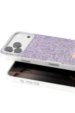 Onegif Apple iPhone 17 Pro Bright Simli Kapak - Lila - Görsel 2