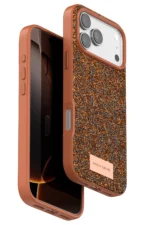 Onegif Apple iPhone 17 Pro Bright Simli Kapak - Turuncu