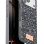 Onegif Apple iPhone 17 Pro Max Bright Simli Kapak - Gümüş