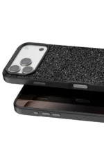 Onegif Apple iPhone 17 Pro Max Bright Simli Kapak - Siyah - Görsel 2