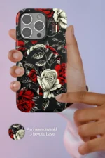 Onegif Apple iPhone 14 Pro Flower Series Magsafe Kapak - Gri - Görsel 3