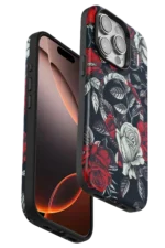 Onegif Apple iPhone 14 Pro Flower Series Magsafe Kapak - Siyah