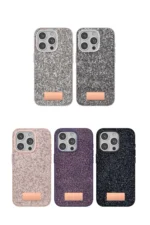 Onegif Apple iPhone 14 Pro Max Bright Simli Kapak - Derin Mor - Görsel 2