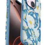 Onegif Apple iPhone 15 Flower Series Magsafe Kapak - Mavi