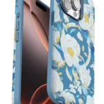 Onegif Apple iPhone 15 Pro Flower Series Magsafe Kapak - Mavi