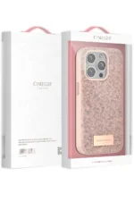 Onegif Apple iPhone 15 Pro Max Bright Simli Kapak - Pembe - Görsel 5