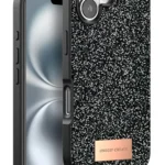 Onegif Apple iPhone 16 Bright Simli Kapak - Siyah
