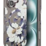 Onegif Apple iPhone 16 Flower Series Magsafe Kapak - Gri