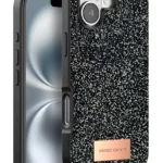 Onegif Apple iPhone 16 Plus Bright Simli Kapak - Siyah
