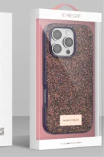Onegif Apple iPhone 16 Pro Bright Simli Kapak - Pembe - Görsel 4