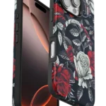 Onegif Apple iPhone 16 Pro Max Flower Series Magsafe Kapak - Siyah