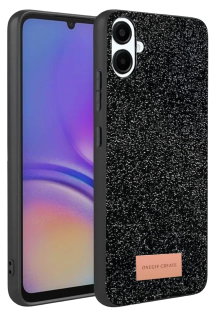 Onegif Samsung Galaxy A07 4G Bright Simli Kapak - Siyah