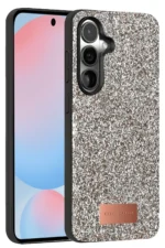 Onegif Samsung Galaxy S24 Plus Bright Simli Kapak - Gümüş