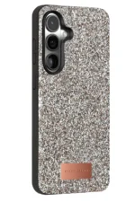 Onegif Samsung Galaxy S25 Bright Simli Kapak - Gümüş - Görsel 3